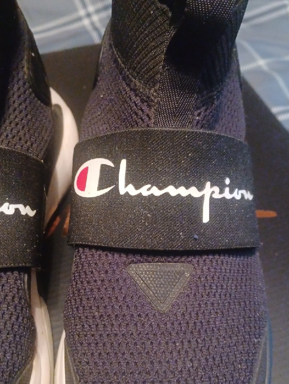Champion Men's Slip-On Athletic Sneakers - Black/Wht - Picture 2 of 8